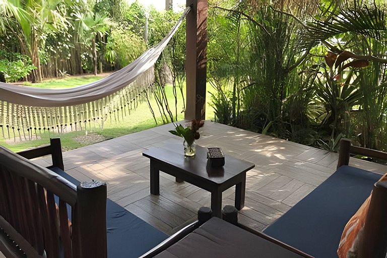 Casa Licuri Praia de Algodões, na beira do mar.