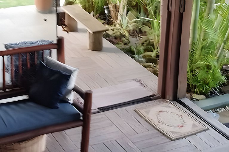 Casa Licuri Praia de Algodões, na beira do mar.