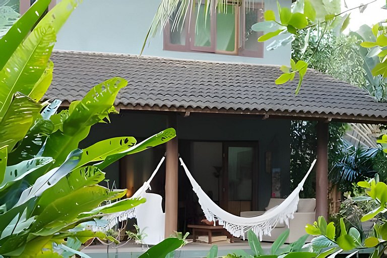 Casa Licuri Praia de Algodões, na beira do mar.