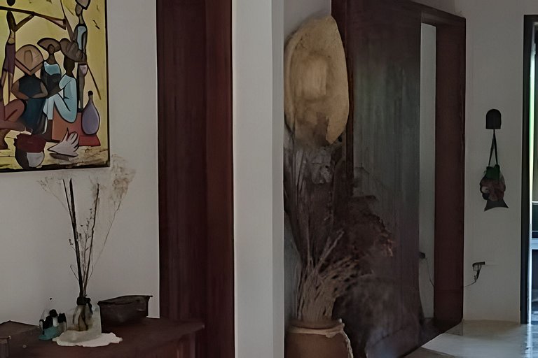Casa Licuri Praia de Algodões, na beira do mar.