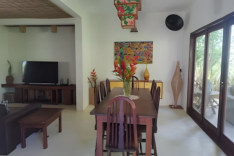 Casa Licuri Praia de Algodões, na beira do mar.
