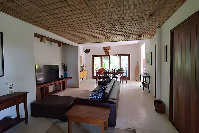 Casa Licuri Praia de Algodões, na beira do mar.