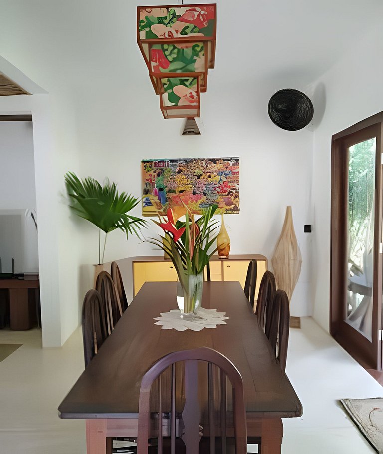 Casa Licuri Praia de Algodões, na beira do mar.