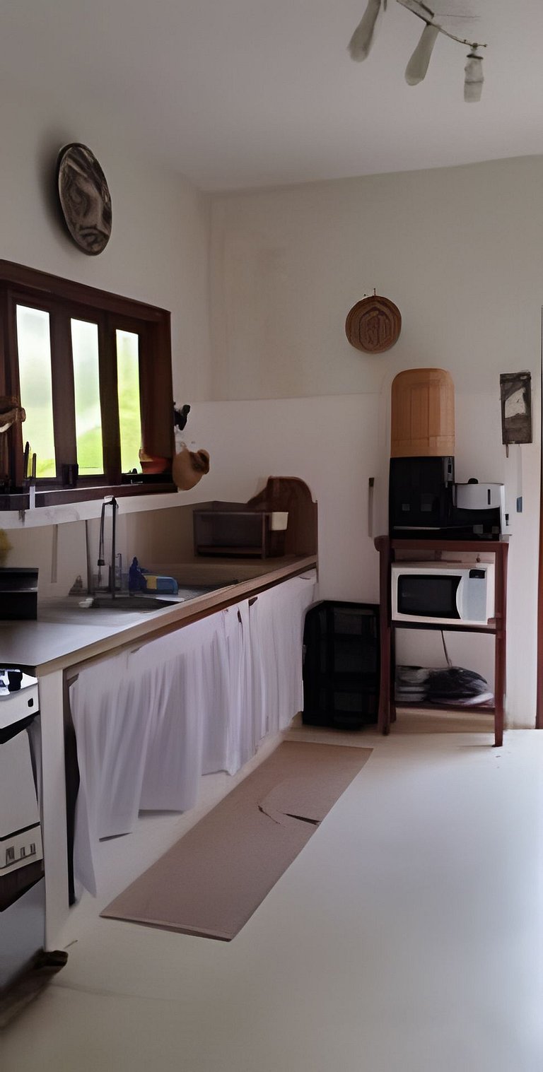 Casa Licuri Praia de Algodões, na beira do mar.