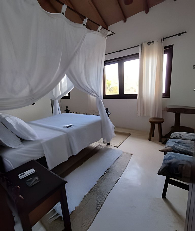 Casa Licuri Praia de Algodões, na beira do mar.