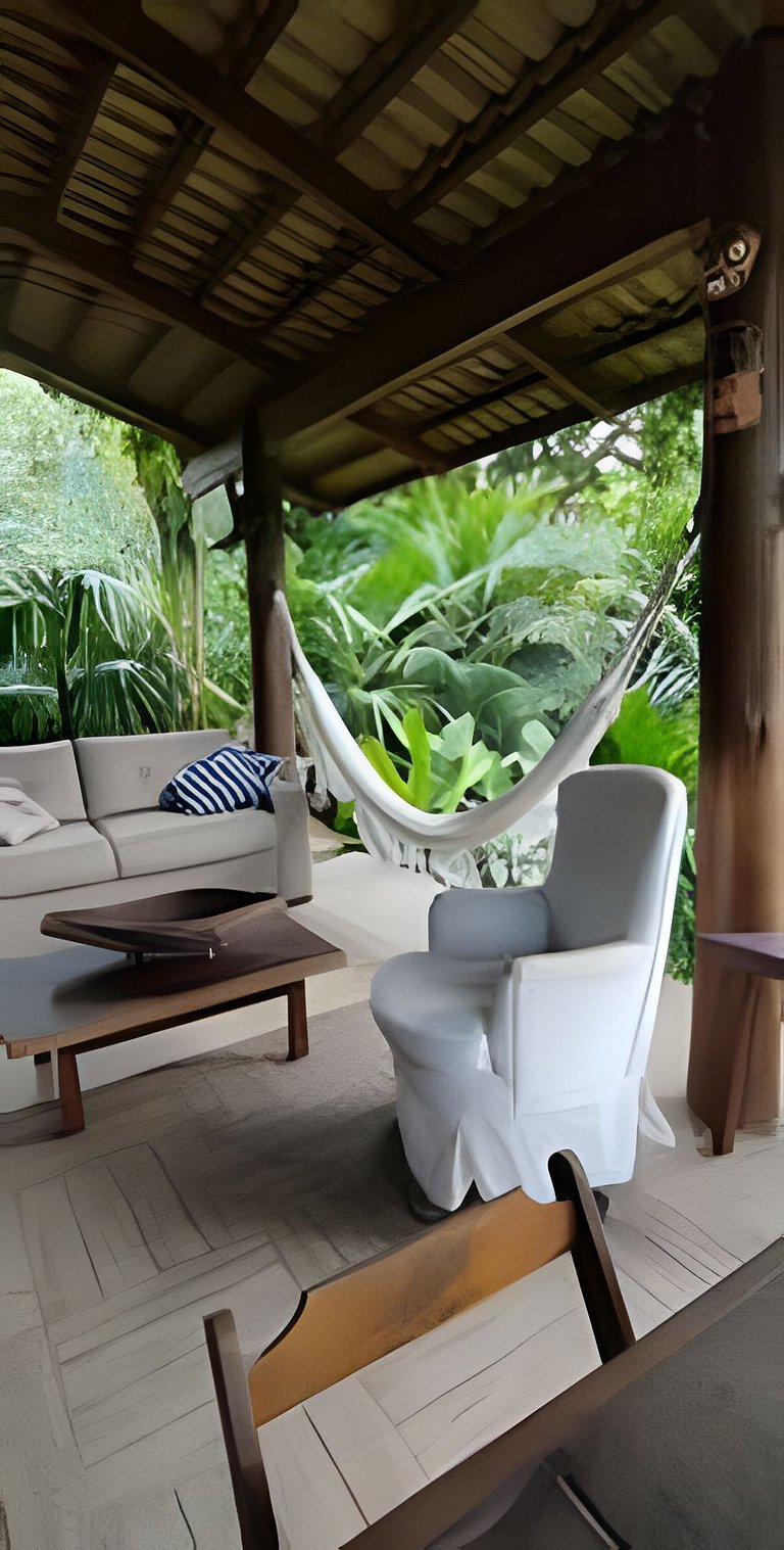 Casa Licuri Praia de Algodões, na beira do mar.