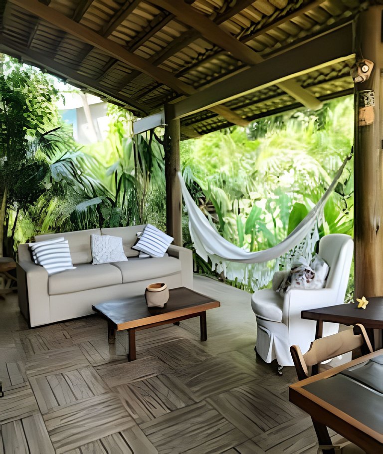 Casa Licuri Praia de Algodões, na beira do mar.