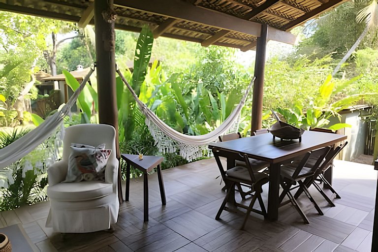 Casa Licuri Praia de Algodões, na beira do mar.