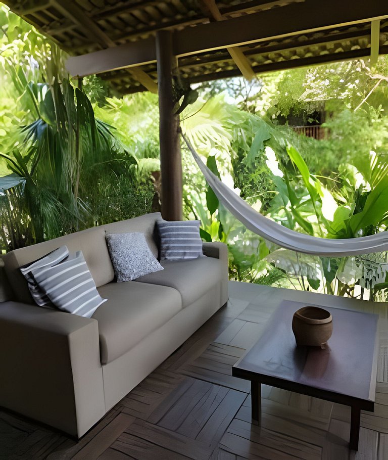 Casa Licuri Praia de Algodões, na beira do mar.