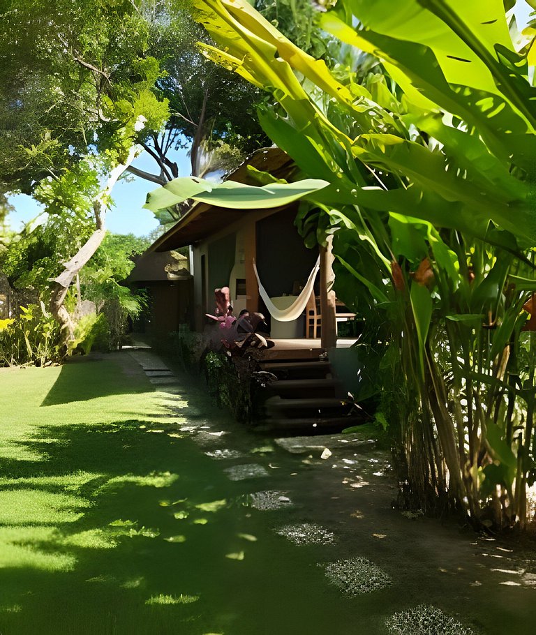 Casa Licuri Praia de Algodões, na beira do mar.