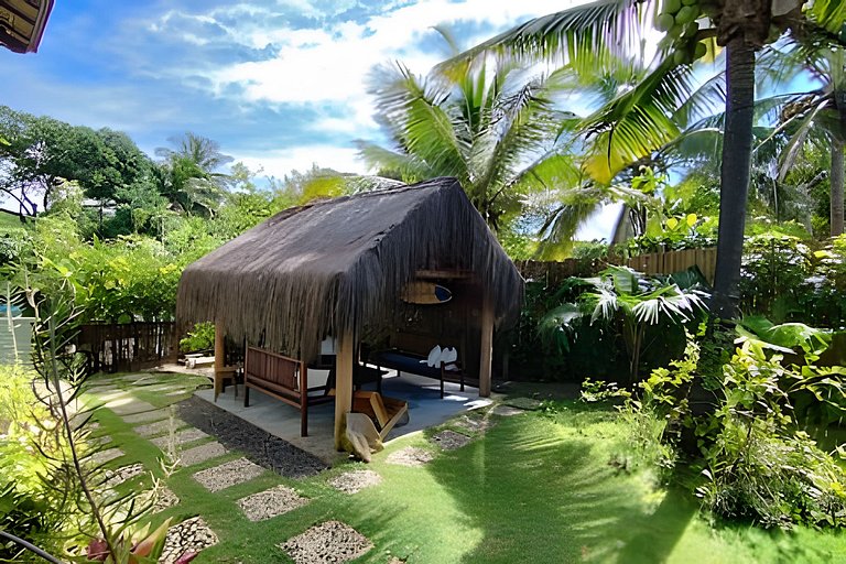 Casa Licuri Praia de Algodões, na beira do mar.