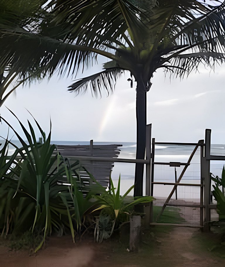 Casa Licuri Praia de Algodões, na beira do mar.