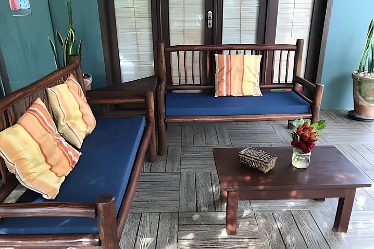 Casa Licuri Praia de Algodões, na beira do mar.